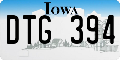 IA license plate DTG394