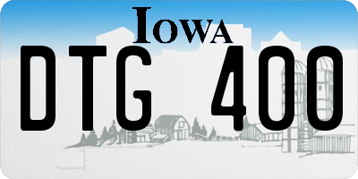 IA license plate DTG400