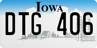 IA license plate DTG406