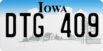 IA license plate DTG409