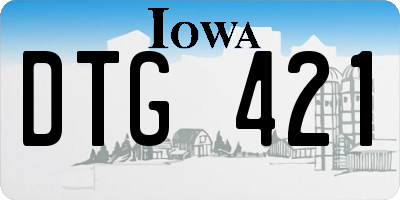 IA license plate DTG421