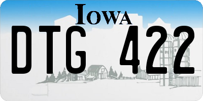 IA license plate DTG422