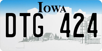 IA license plate DTG424