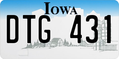 IA license plate DTG431