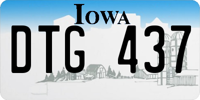 IA license plate DTG437