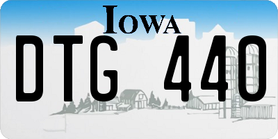 IA license plate DTG440