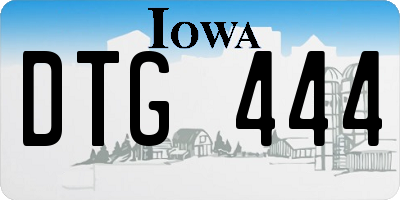 IA license plate DTG444