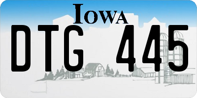 IA license plate DTG445
