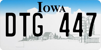 IA license plate DTG447