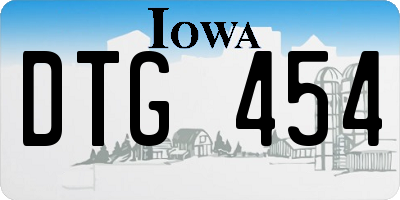 IA license plate DTG454