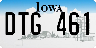 IA license plate DTG461