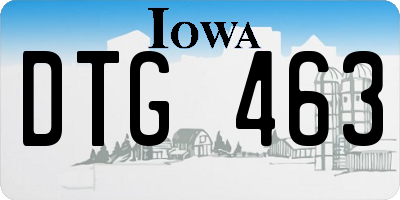 IA license plate DTG463