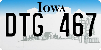 IA license plate DTG467