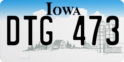 IA license plate DTG473