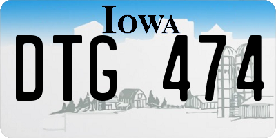 IA license plate DTG474