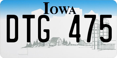 IA license plate DTG475
