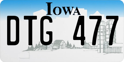 IA license plate DTG477