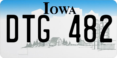 IA license plate DTG482