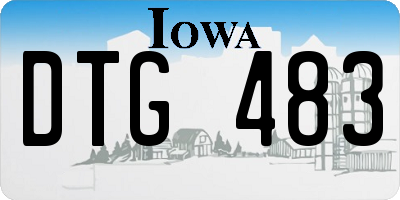 IA license plate DTG483