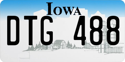 IA license plate DTG488