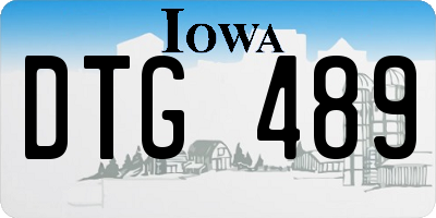 IA license plate DTG489