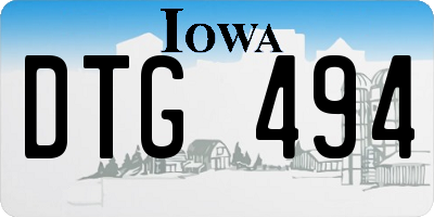 IA license plate DTG494