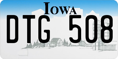 IA license plate DTG508