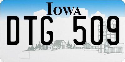 IA license plate DTG509
