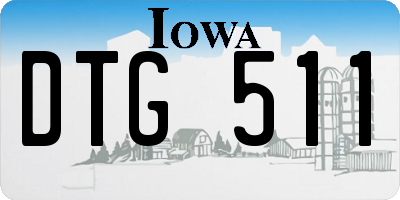 IA license plate DTG511