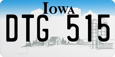 IA license plate DTG515
