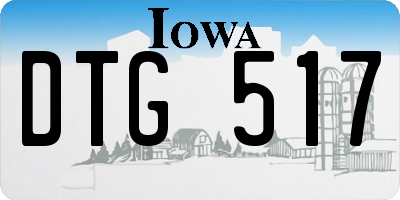 IA license plate DTG517