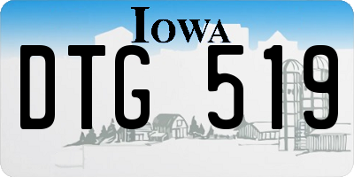 IA license plate DTG519