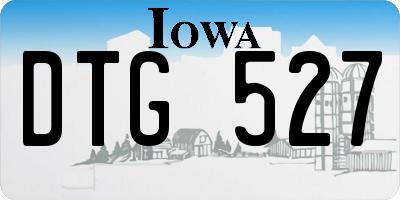 IA license plate DTG527