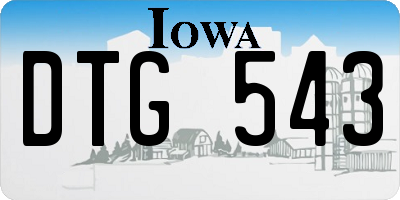 IA license plate DTG543