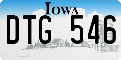 IA license plate DTG546