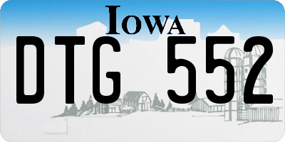 IA license plate DTG552