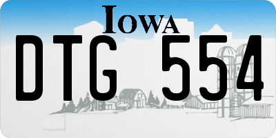 IA license plate DTG554