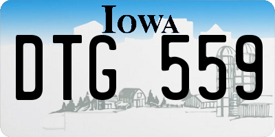 IA license plate DTG559