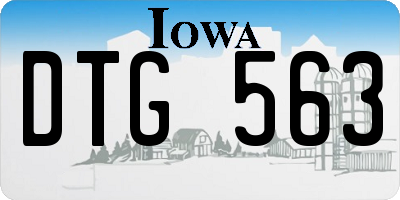 IA license plate DTG563