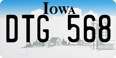 IA license plate DTG568