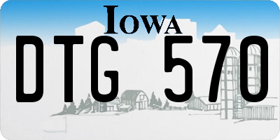 IA license plate DTG570