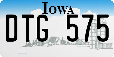 IA license plate DTG575