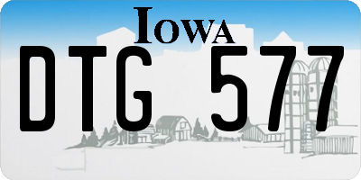 IA license plate DTG577