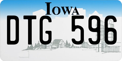 IA license plate DTG596