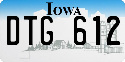 IA license plate DTG612