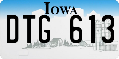 IA license plate DTG613