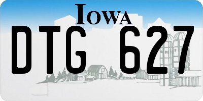 IA license plate DTG627