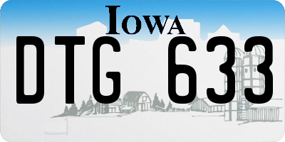IA license plate DTG633