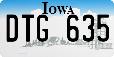 IA license plate DTG635
