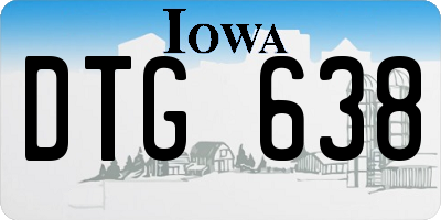 IA license plate DTG638